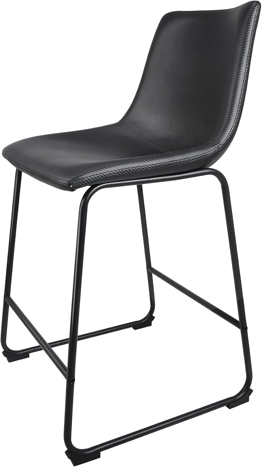 Black Metal Bar Stools Set of 2 E1385