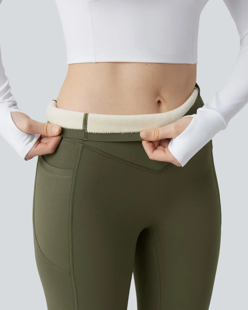 Thermal Tummy Control Yoga Leggings with Pockets F872011
