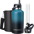 64 oz Insulated Stainless Steel Water Bottle with Two Lid B22466