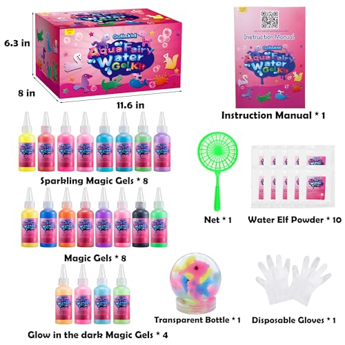 Water Elf Toy Kit, 20 Bottles 24 Molds Water Gel Craft Kit R663055