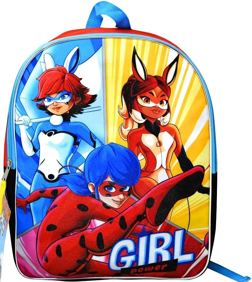 Yellow Blue Backpack with Cartoon Print H884