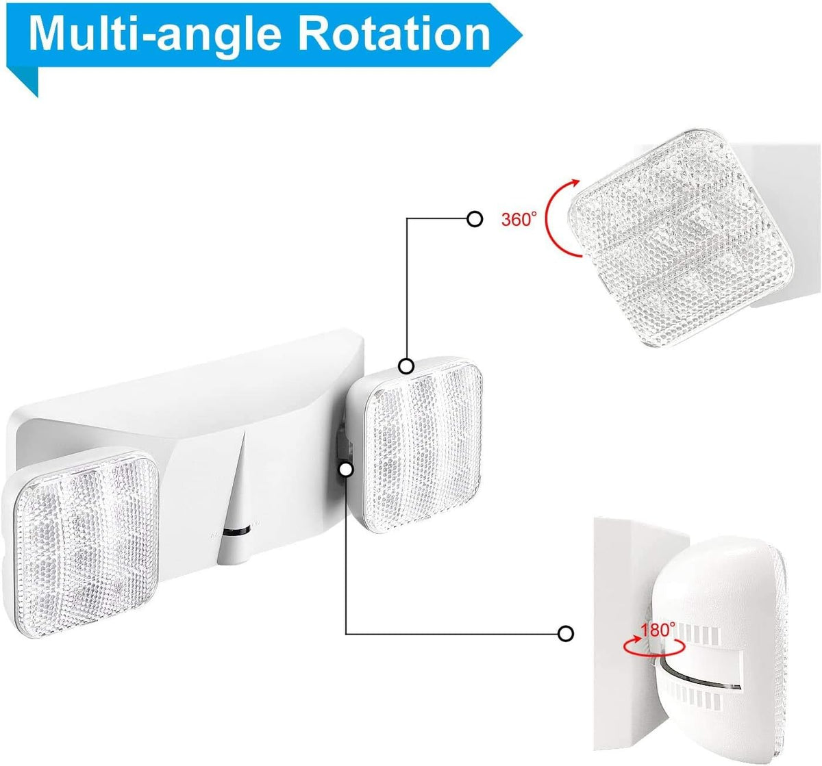 6 Pack LED Exit Sign with Emergency Light A883