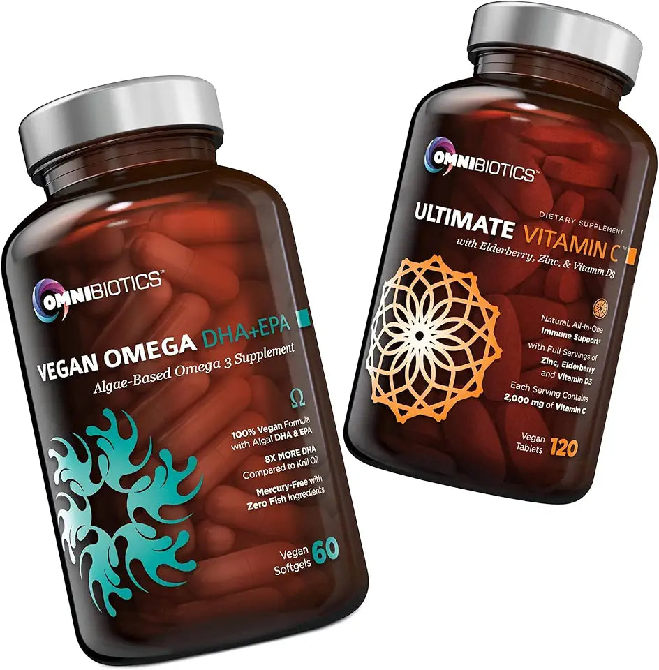 Vegan Omega 3 DHA EPA Supplement + Vitamin C D62967