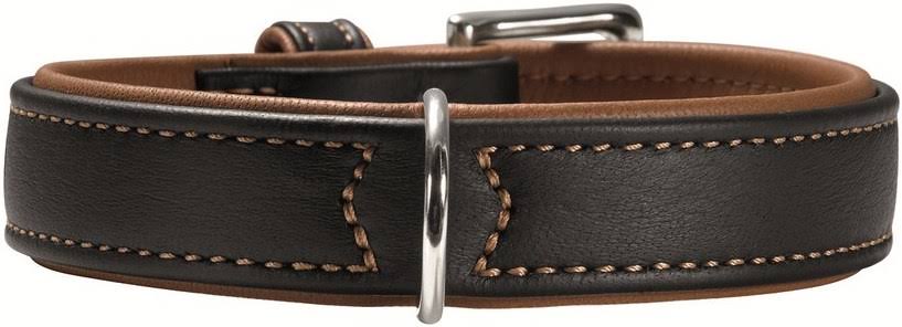 Black Cognac Leather Dog Collar C987850