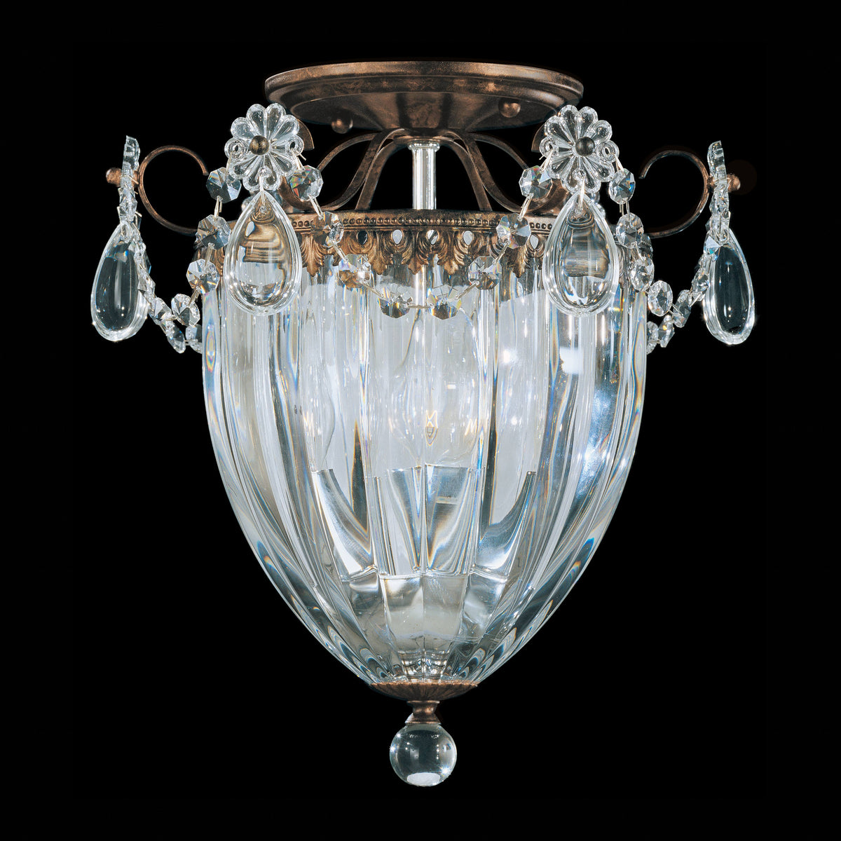 3-Light Semi Flush Mount F969