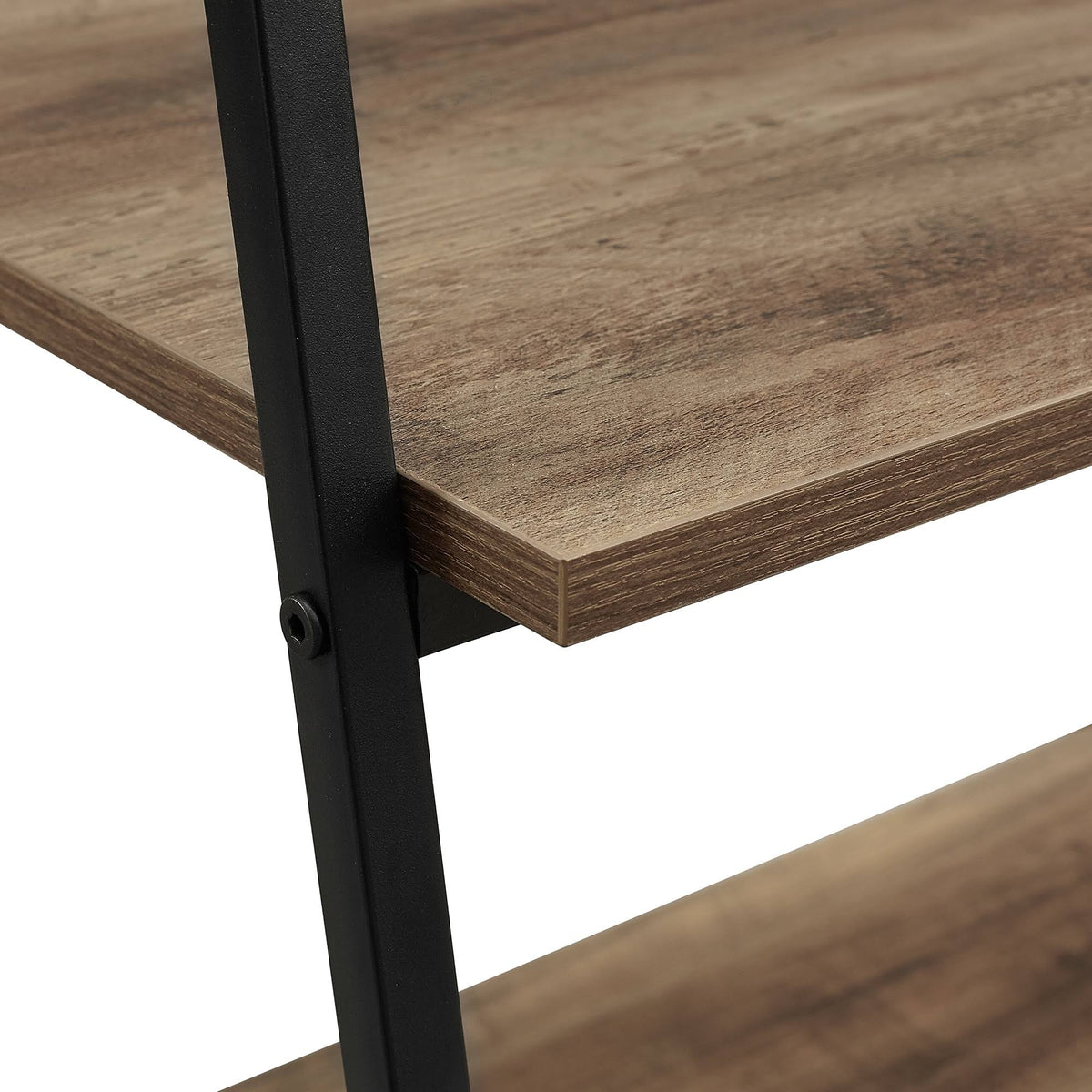Dark Walnut Open Ladder Bookshelf S614