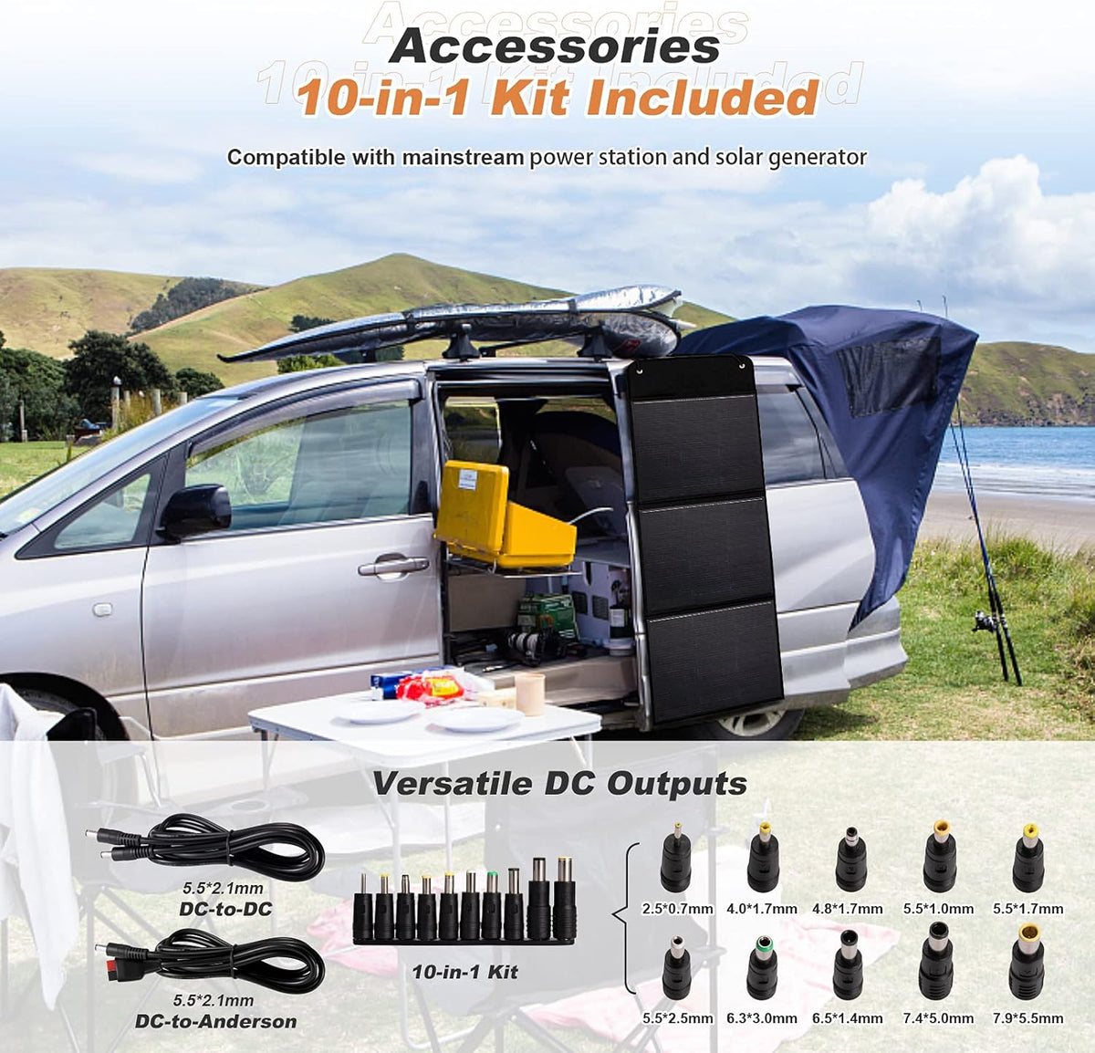 120W Monocrystalline Foldable Solar Panel with USB H17341