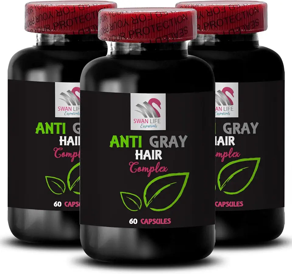Anti Gray Hair Pills 3 Bottles 180 Capsules C5799