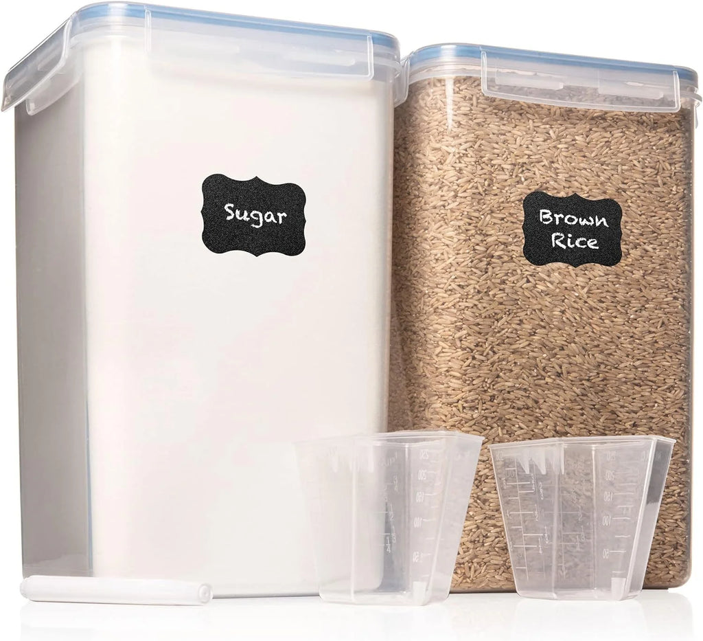2PCS Extra Large Airtight Clear Plastic 8.5L Storage Containers with Lids G694252