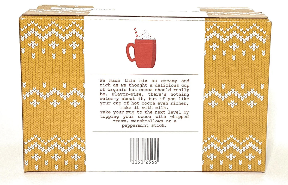 Organic Hot Cocoa Mix 10 Oz Box - 10 Envelopes per Box (Pack of 2) L160
