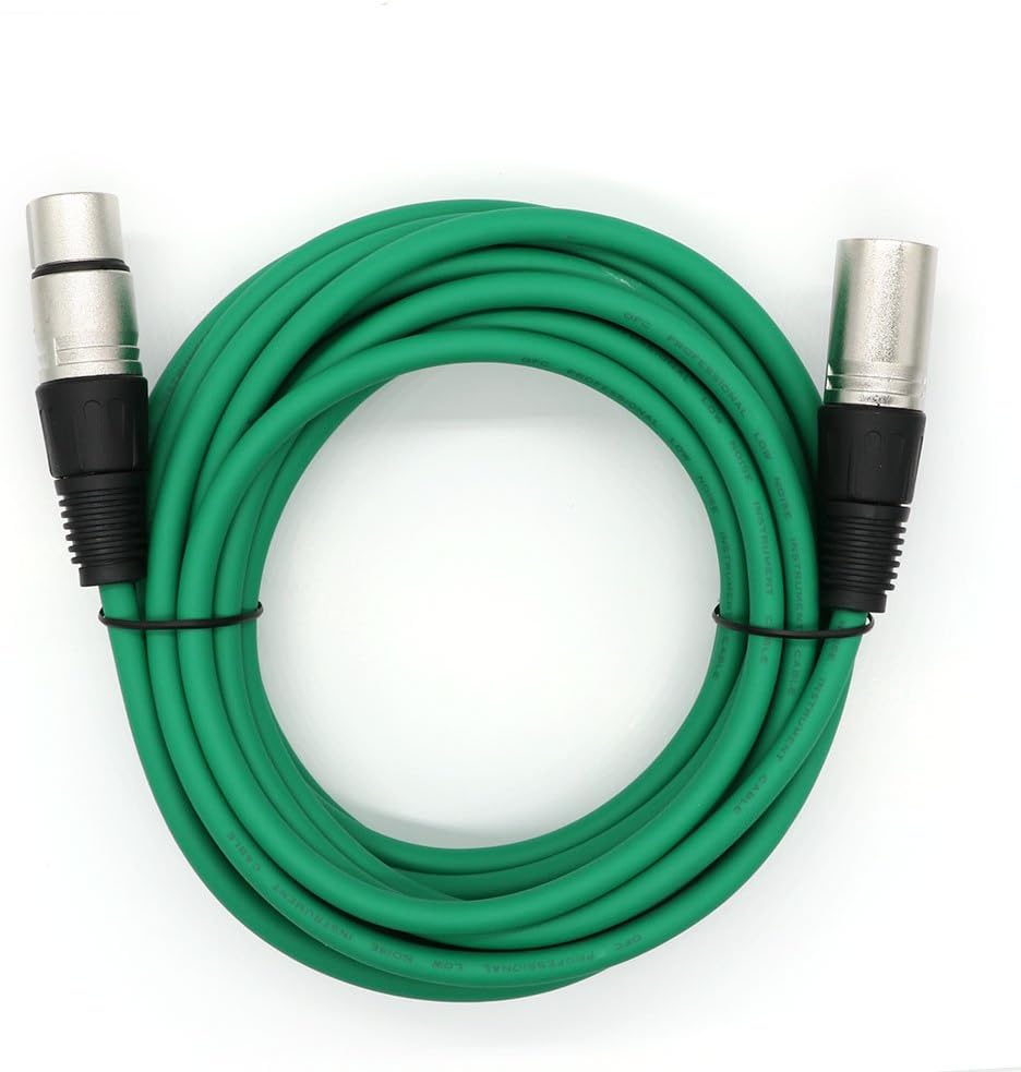 20' Balanced XLR 3 Pin Male to Female Colored Mic Cable 5 Pack U970987