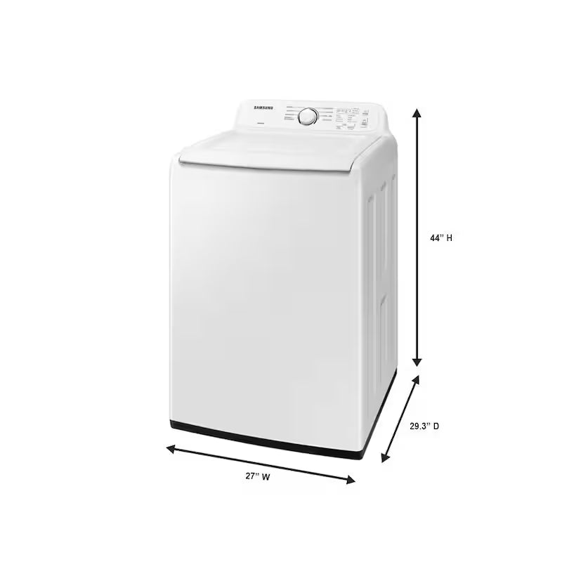 4 cu. ft. Top Load Washer with Agitator and Soft Close Lid in White D809
