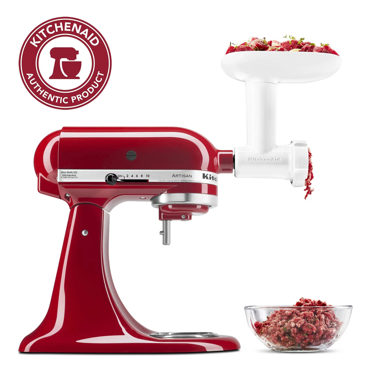 White Food Grinder Attachment S196371
