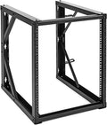 12U Wall-Mount Open Frame Network Equipment Rack, 24.81 Inch Depth, Steel, Black I5983