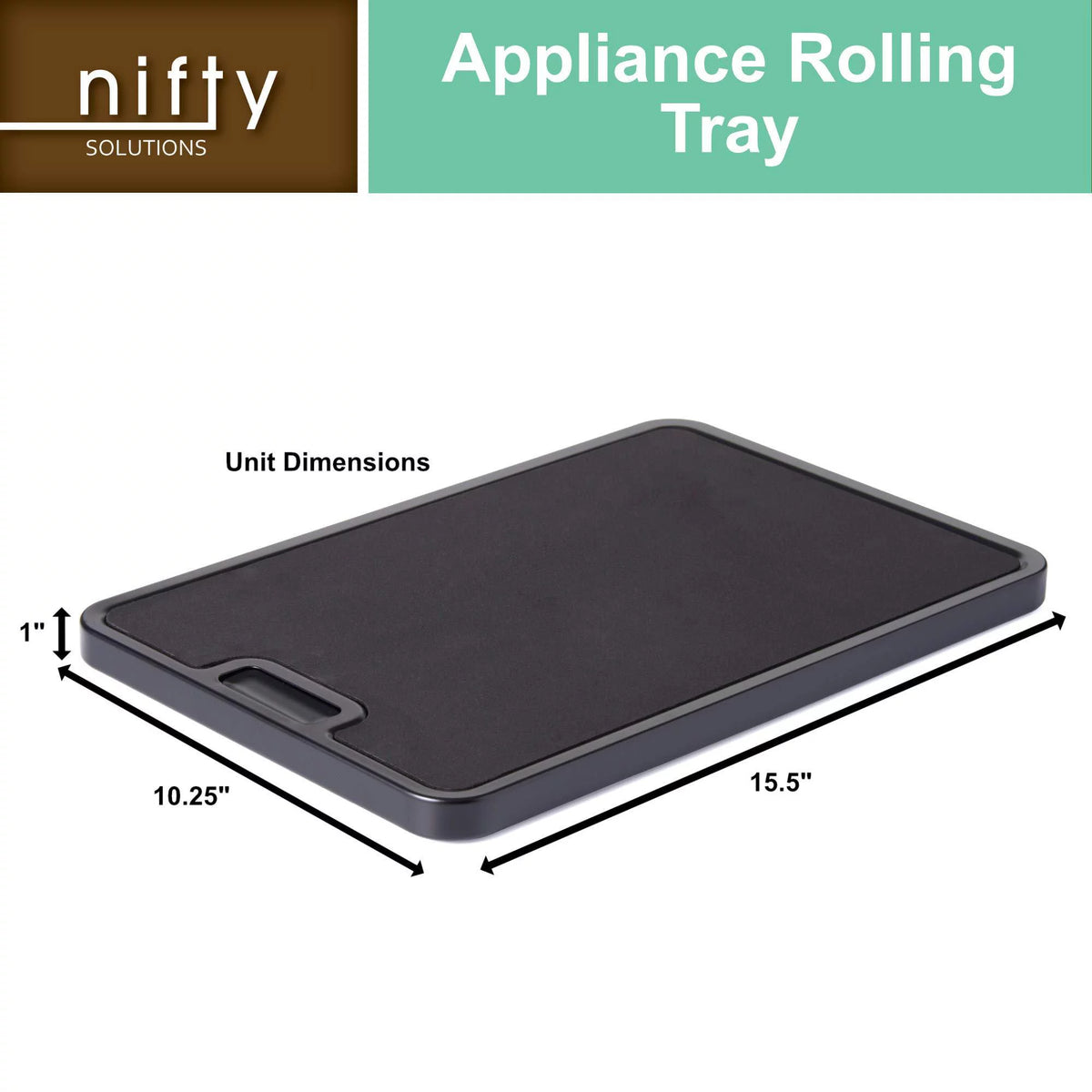 Black Appliance Rolling Tray V28943