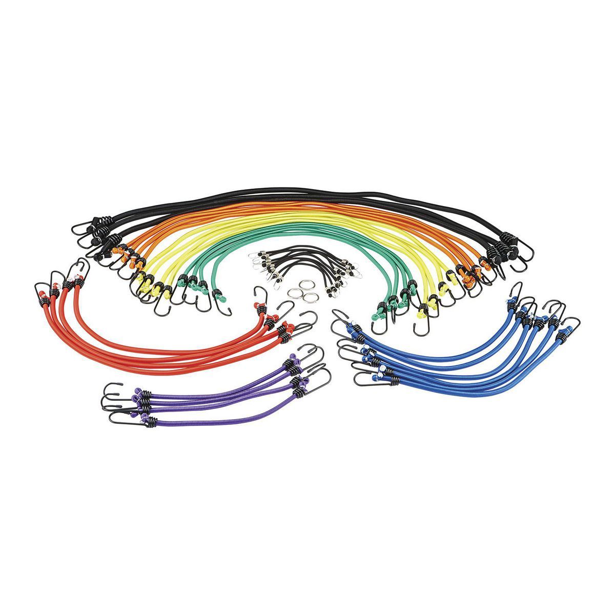 Multicolored Elastic Stretch Cords, 40-Piece G66103