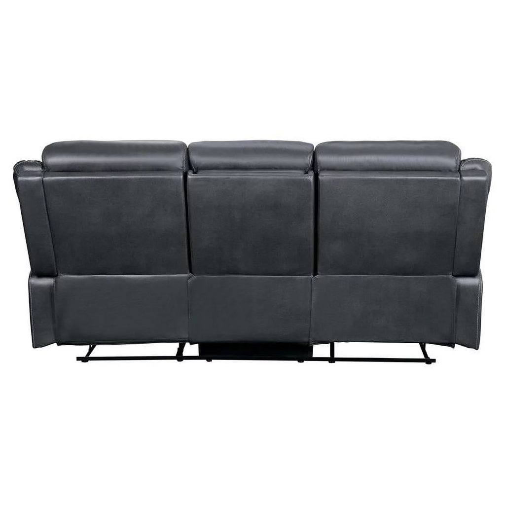 Dark Gray Double Reclining Sofa with Cup Holders A943422