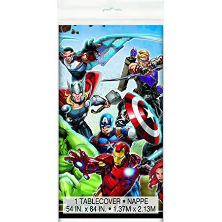 Avengers Birthday Decorations Plates Napkins Cups Table Cover Banner Plastic Cutlery Serves S233514