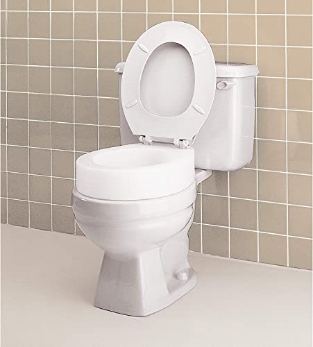 Toilet Seat Riser, Elongated Raised Toilet Seat, 3.5 inches, 300 Pound Weight Capacity W652547