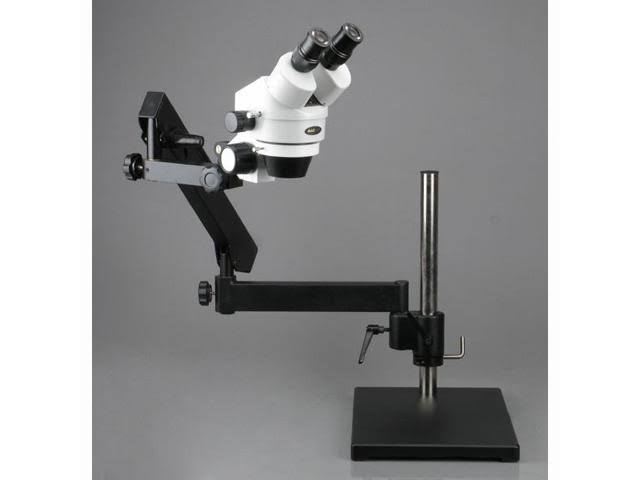 3.5X-90X Articulating Stand Zoom Microscope with Fluorescent Ring Light V89210