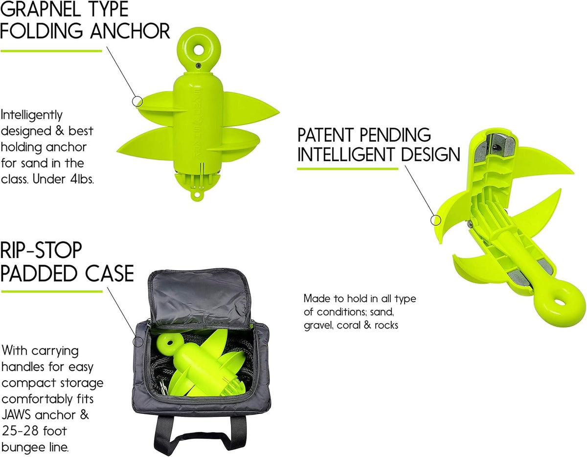 Folding Kayak Anchor with Ripstop Case, Pack of 2 O955603
