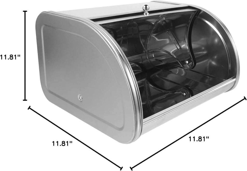 Stainless Steel Bread Storage Container Box with Cover Q39899