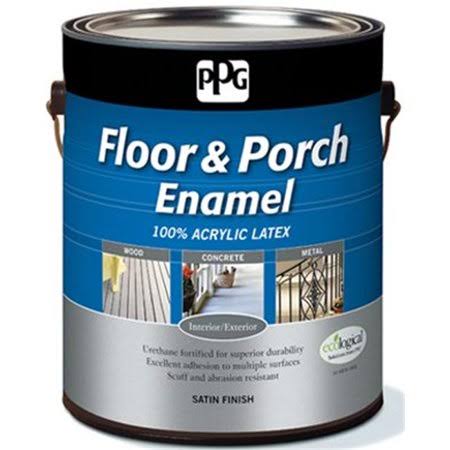 1 Gal Satin Porch & Floor Latex Paint White & Ultra Deep Base H1056