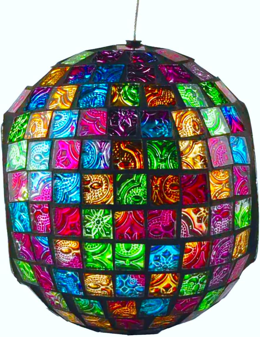 Mosaic Glass Hanging Bird Feeder O447762