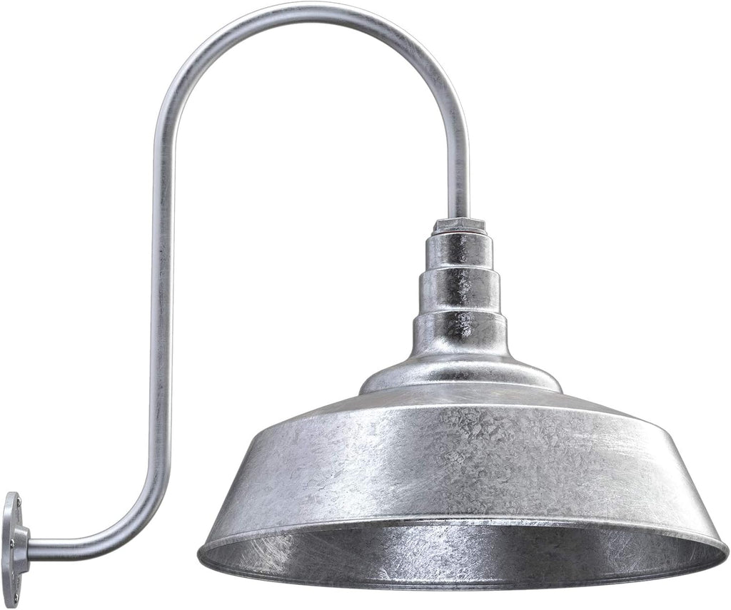 20 inch Dome Gooseneck Outdoor Wall Mounted Barn Light L7030