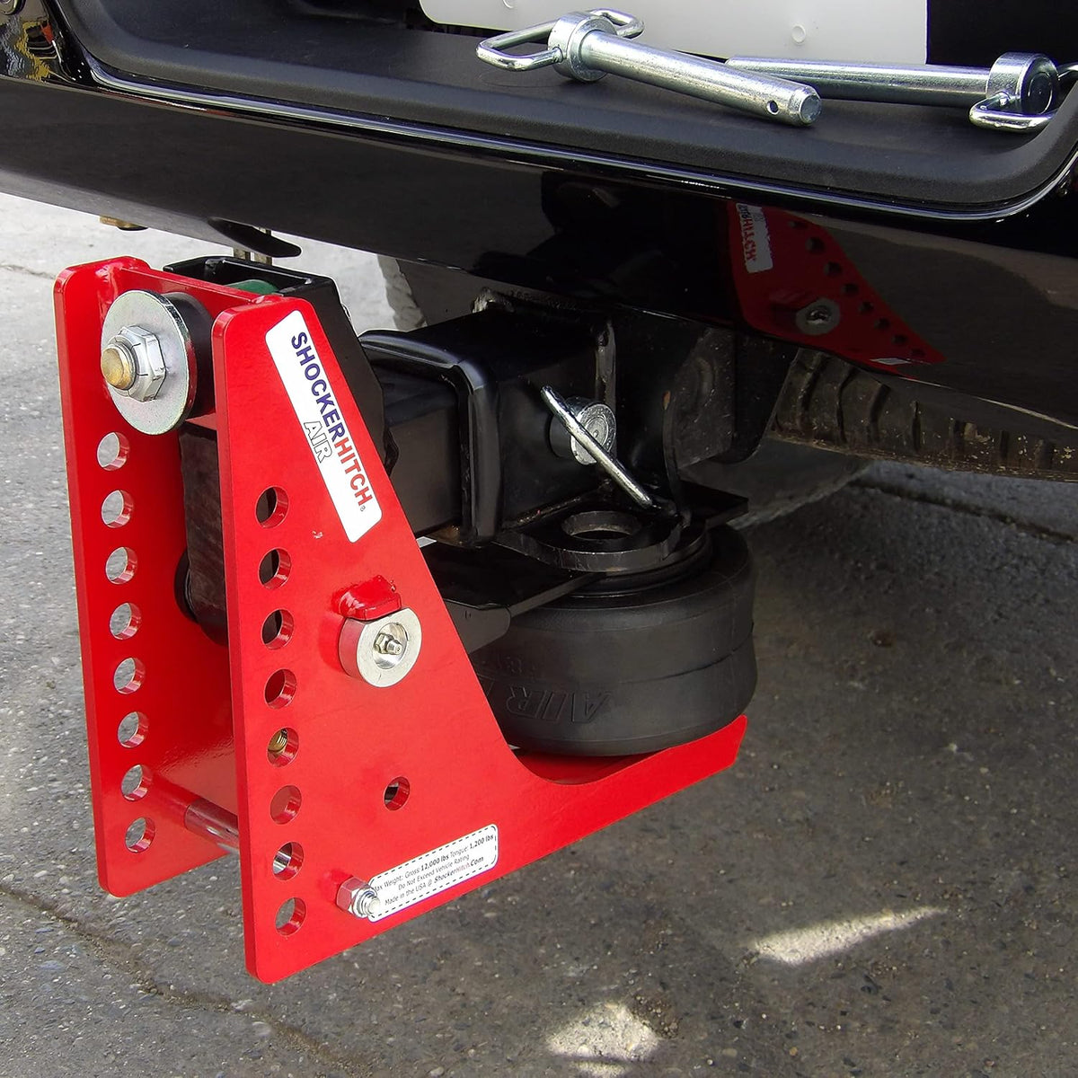 Air Hitch with Drawbar Ball Mount, Fits 2" Hitch - 12,000 lbs D829