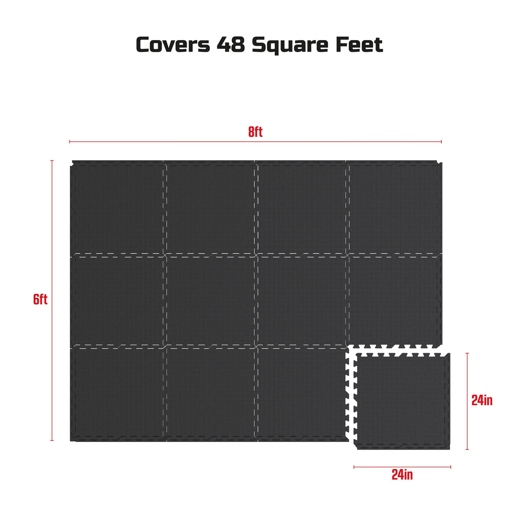 24-Pack Puzzle Foam Floor Tiles C362037