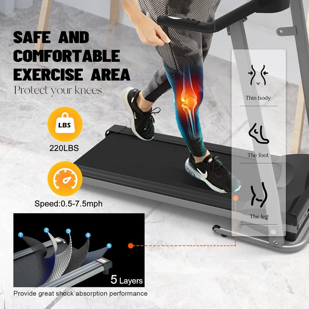 Folding Incline Treadmill with Device Holder D356304
