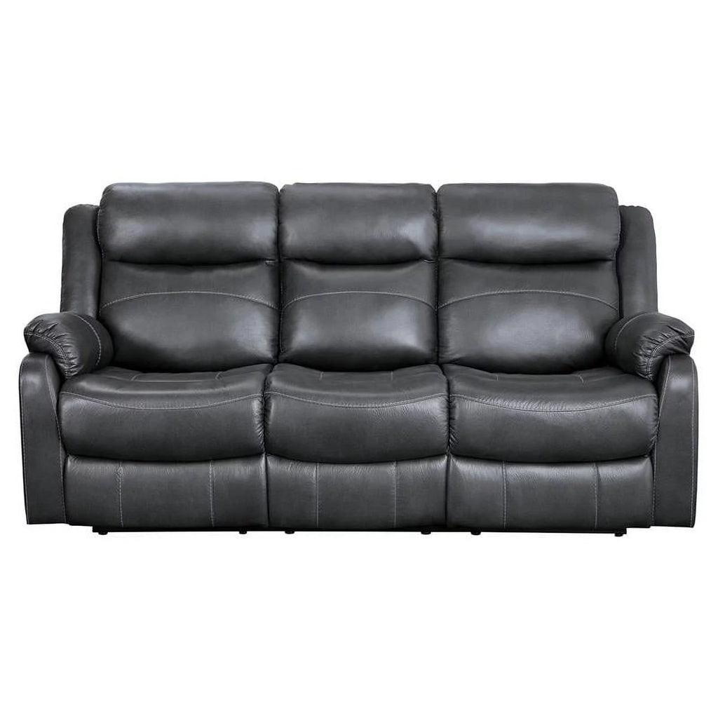 Dark Gray Double Reclining Sofa with Cup Holders A943422