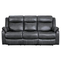 Dark Gray Double Reclining Sofa with Cup Holders A943422