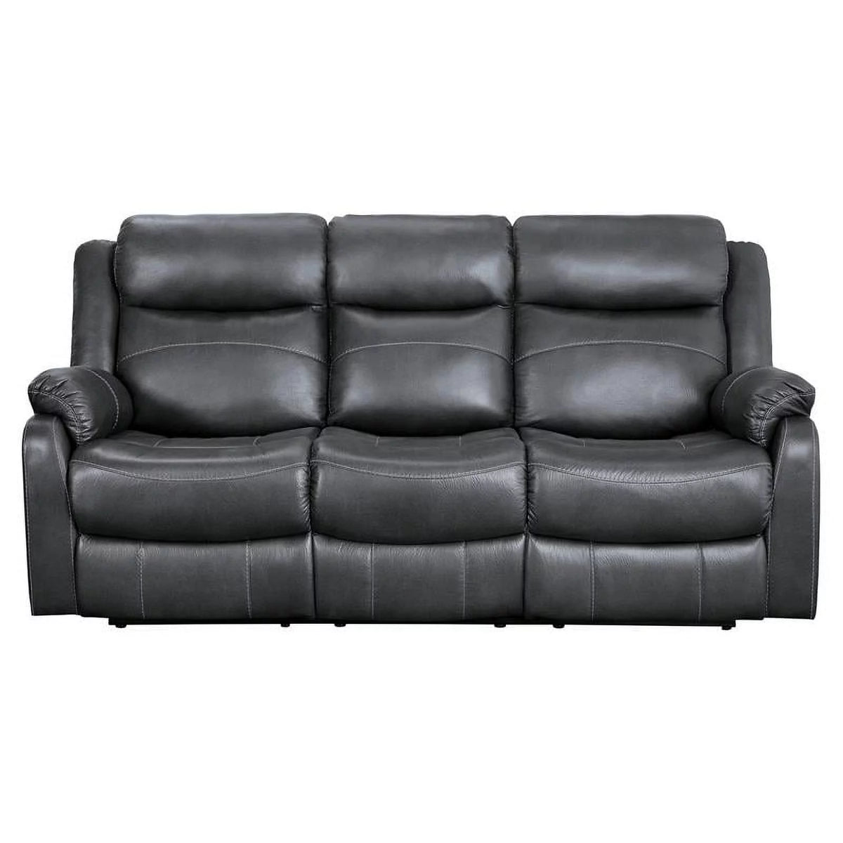 Dark Gray Double Reclining Sofa with Cup Holders A943422