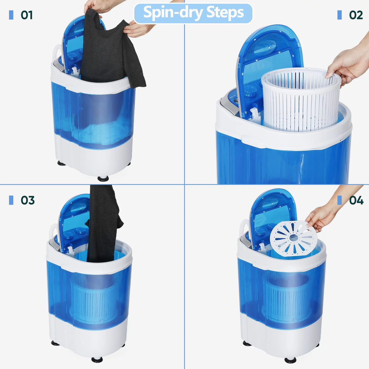 6lbs Capacity Mini Washing Machine X295858