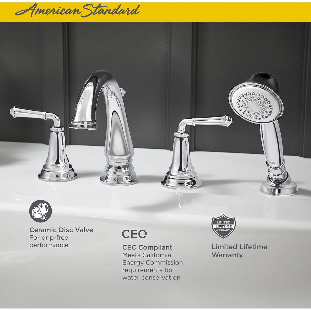 Polished Chrome Roman Tub Faucet with Personal Shower C3315