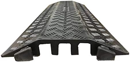 3 Channel 40” Inch Long Black Rubber Cable Protector E1437