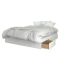 4 Piece Queen Size Walnut and White Bedroom Set S3145