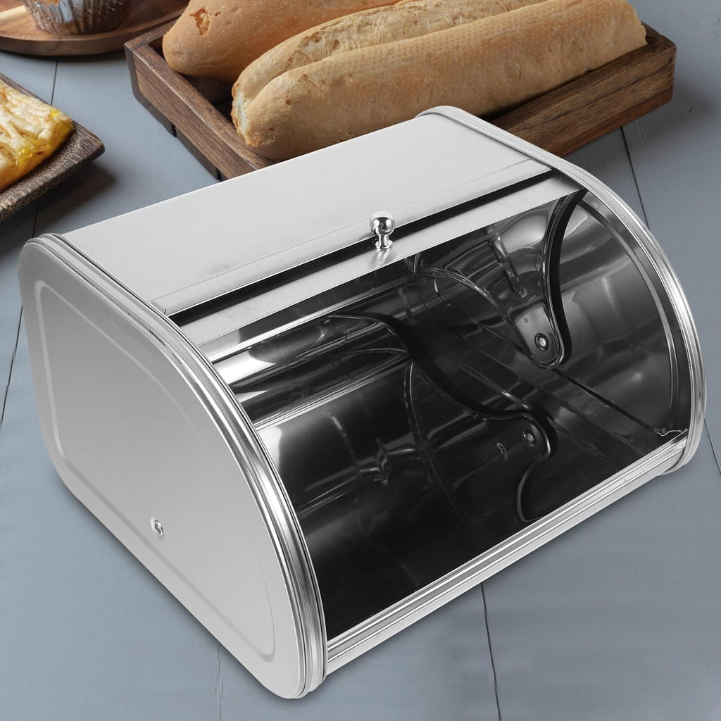Stainless Steel Bread Storage Container Box with Cover Q39899