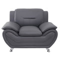 Grey Faux Leather Upholstered Club Chair B340