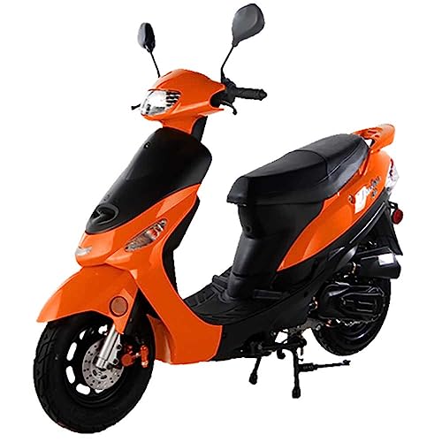 49cc/50cc Gas Scooter Moped with Rear Storage Trunk (Black) H52856