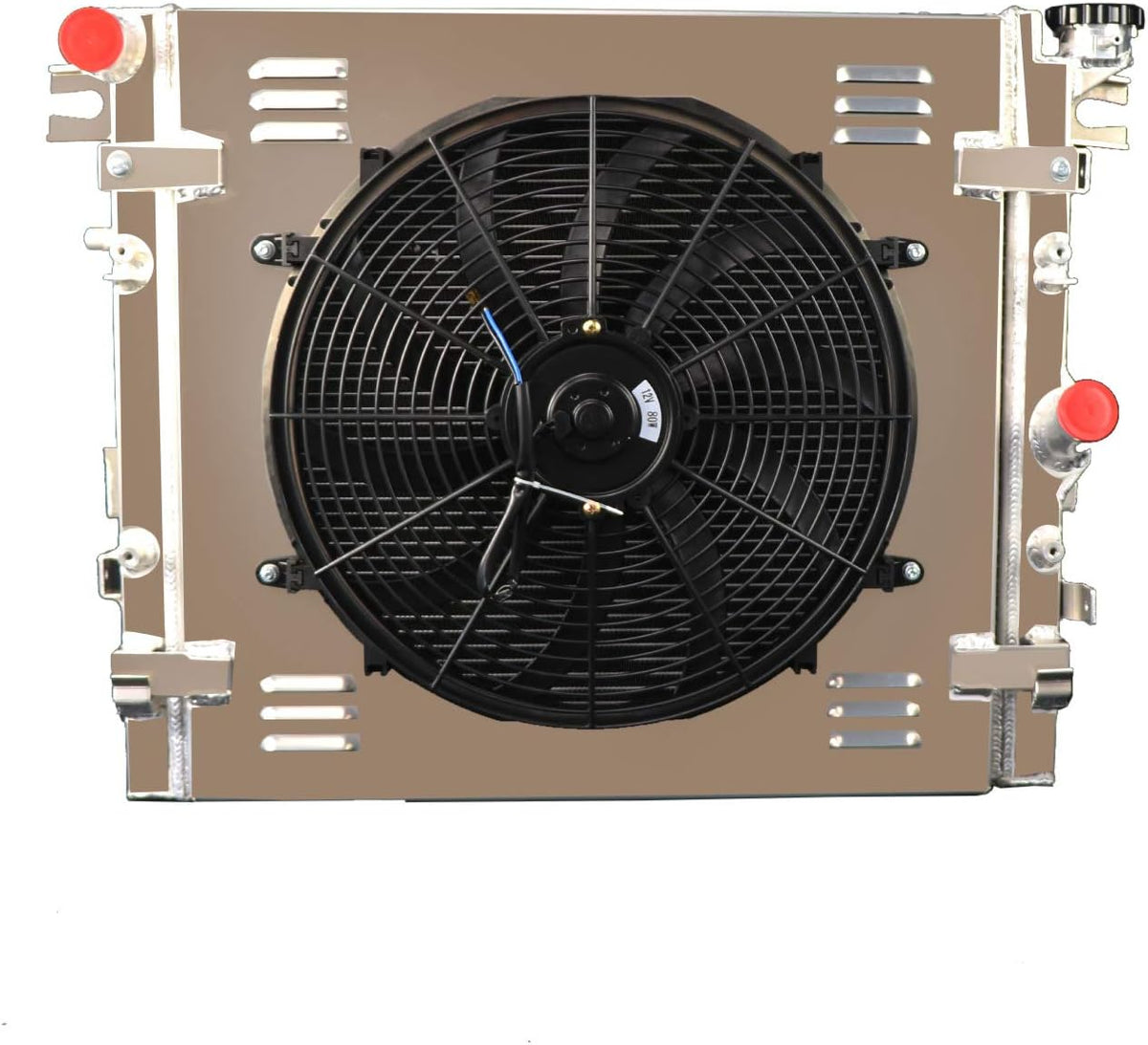2 Row All Aluminum Radiator with Shroud Fan and Relay O312
