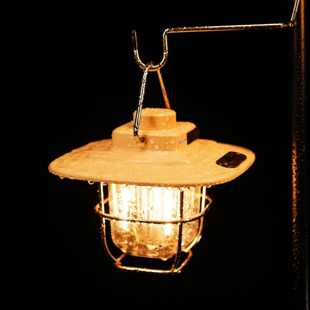 Vintage Camping Lantern Type C Rechargeable O476