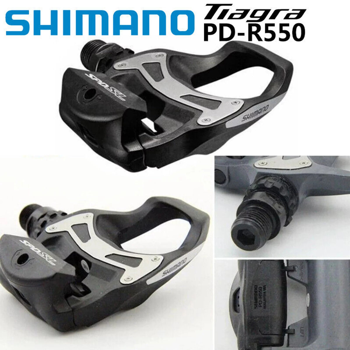 Carbon Clipless Pedals with 6 Degree Cleat B791