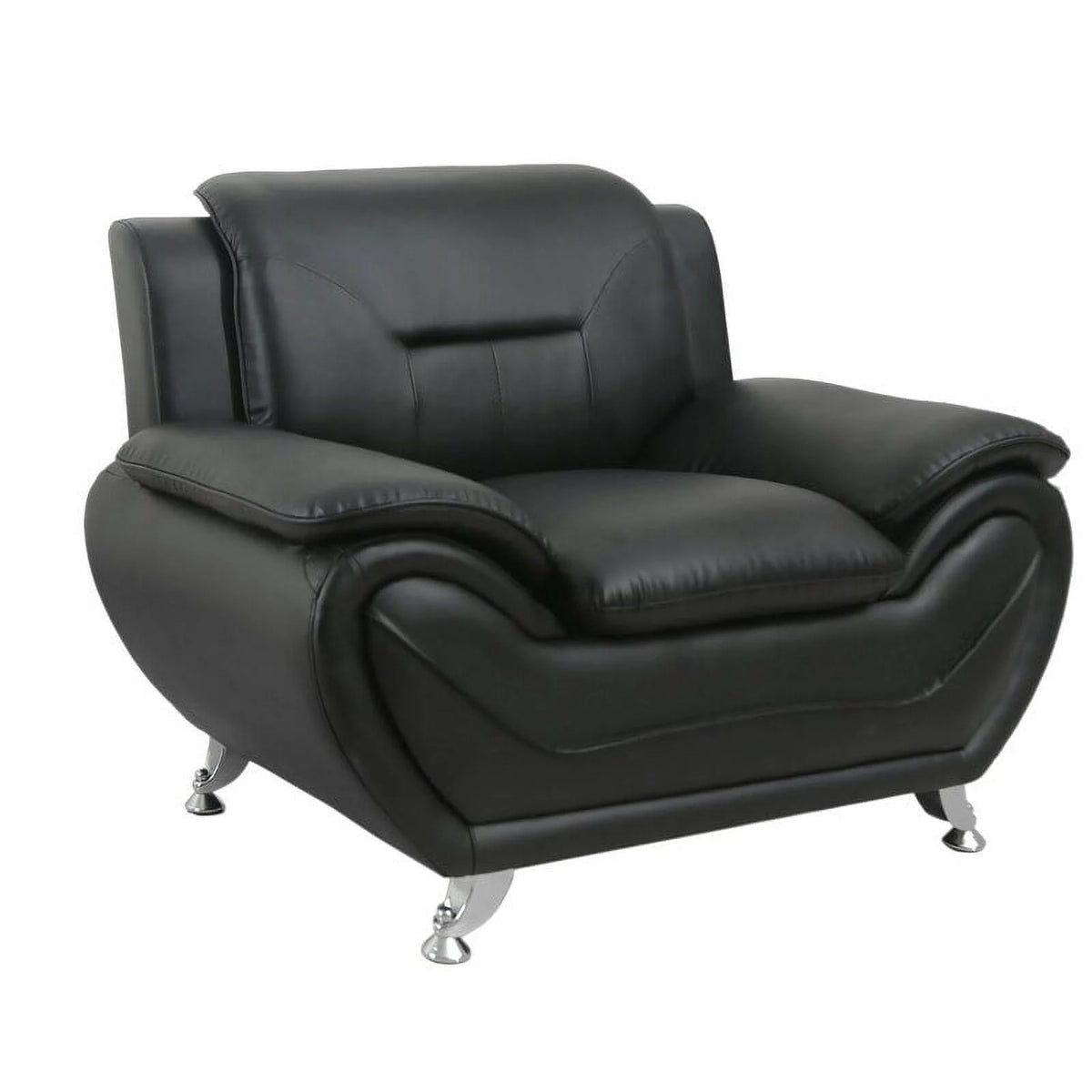 Grey Faux Leather Upholstered Club Chair B340