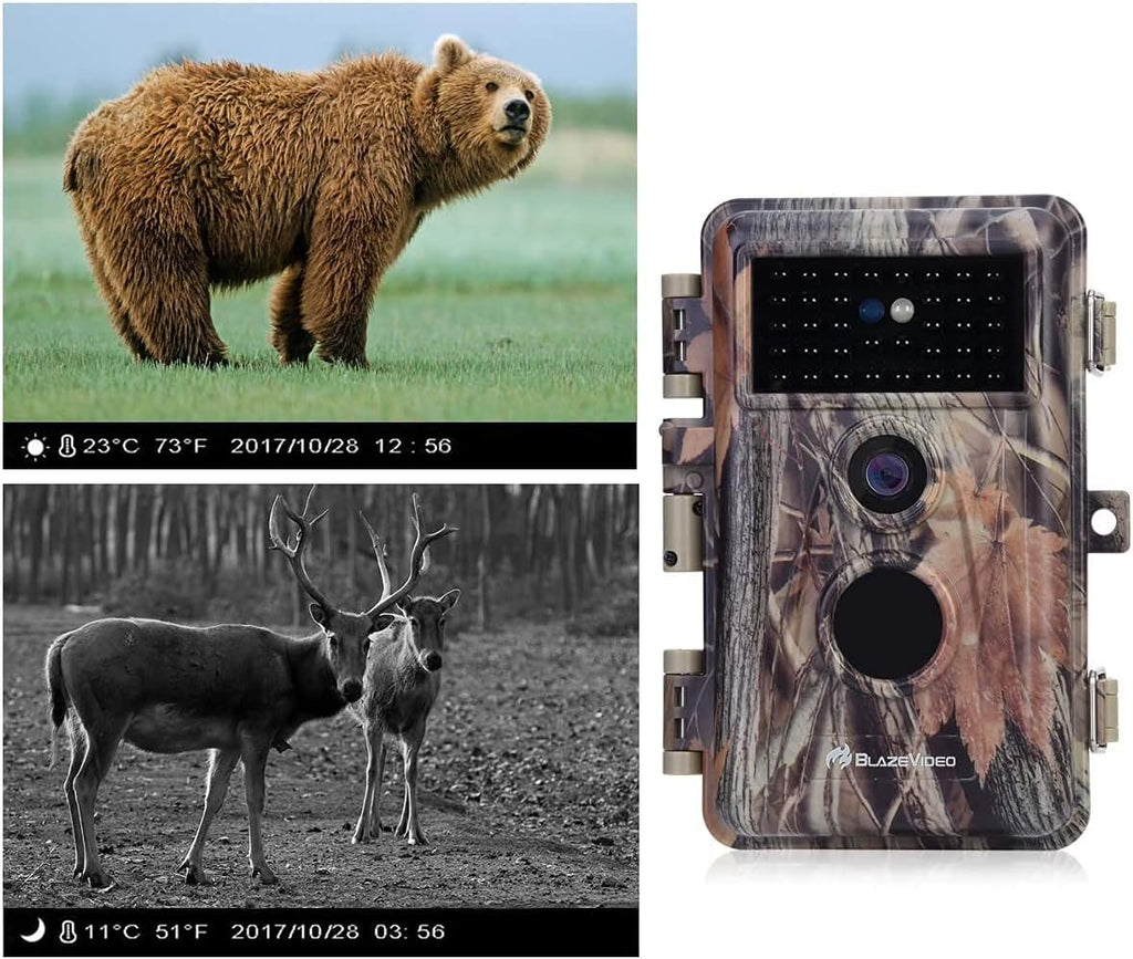 2-Pack 24MP Full HD 1296P Night Vision Motion Activated Waterproof Deer Cameras Q125500