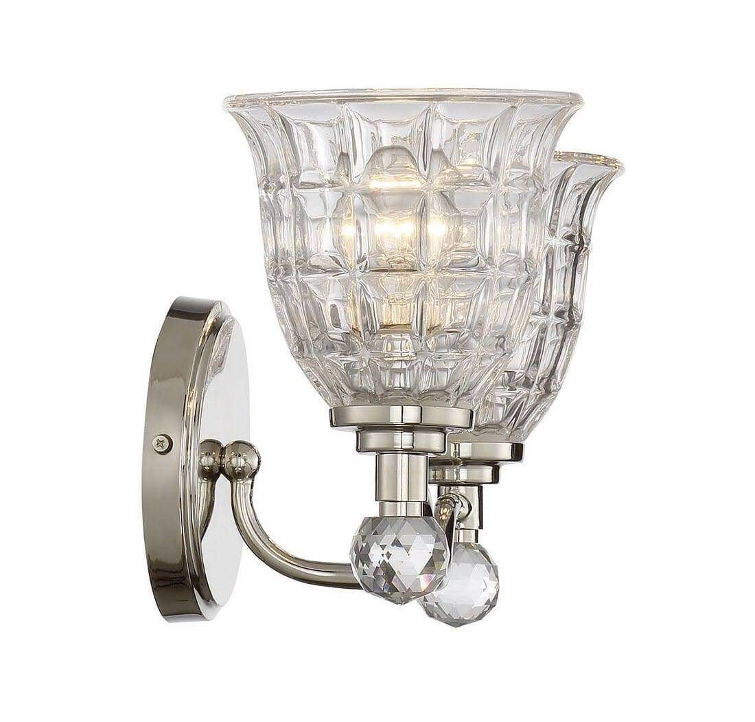 Polished Nickel 2 Light Bath Bar Q475