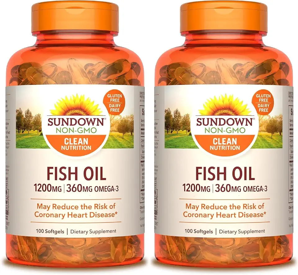 1200 mg Omega-3 Fish Oil Softgels, Pack of 2 T922