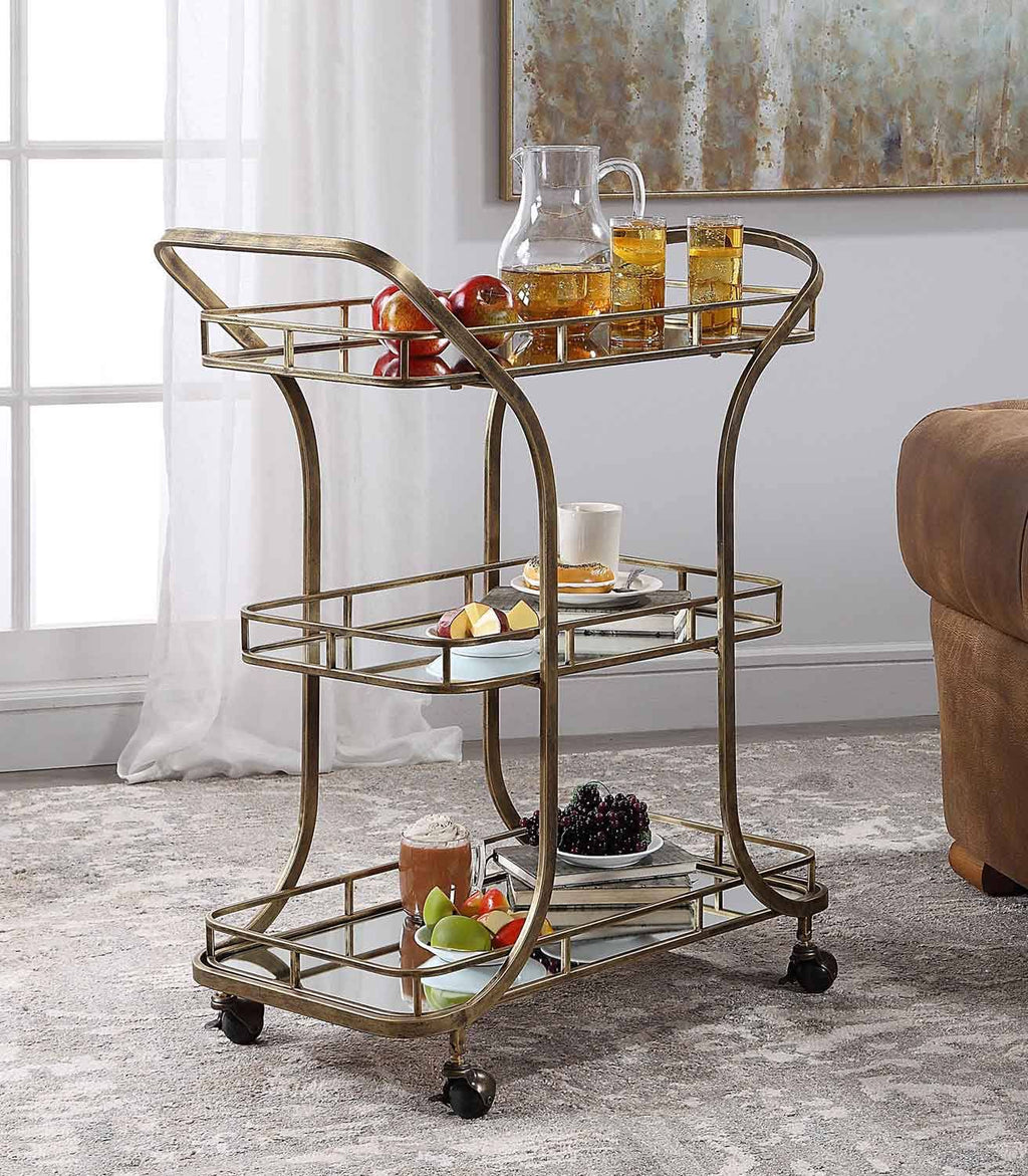 Gold Serving Cart C950194
